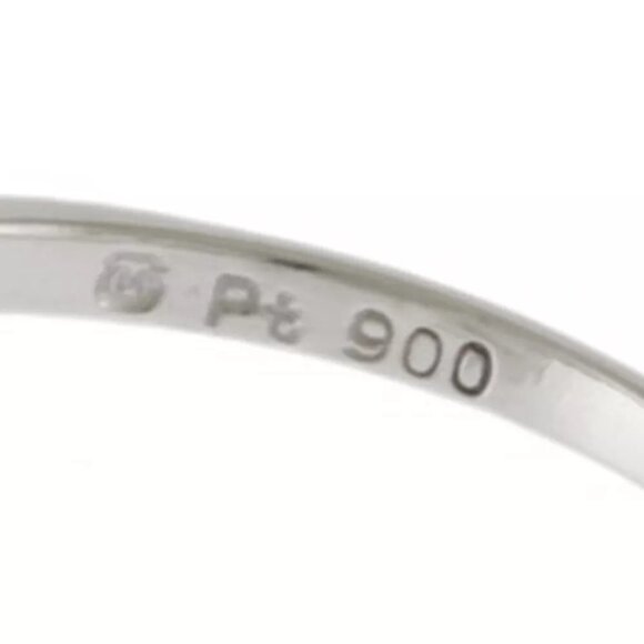 MIKIMOTO Ring US 3 1/2 EU45 Pt900Platinum Akoya pearl used - Picture 6 of 7